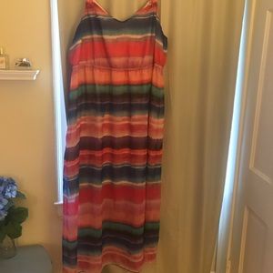 Pretty MultiColor Floor Length Lane Bryant Dress